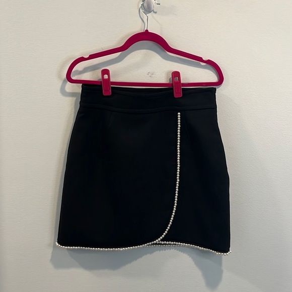 Sandro Vicky Embellished Wrap Mini Skirt 3/L NWT - Picture 4 of 7